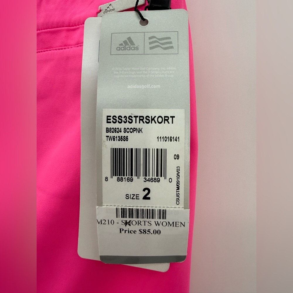 Adidas Hot Pink Athletic Mini Skirt High-Waisted Golf-Tennis Skort Style Sise 2 - Picture 14 of 15